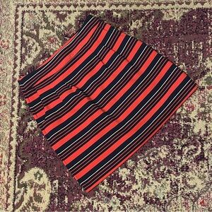 Banana Republic Red and Navy Striped Garment
